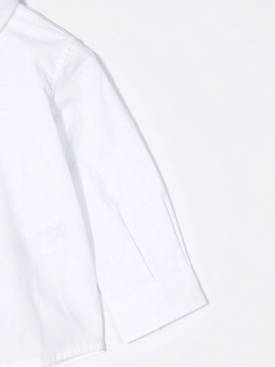 Shop Il Gufo Classic Button-up Shirt In White