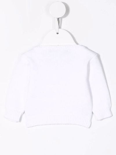 La Stupenderia Button-up Knitted Cardigan In White