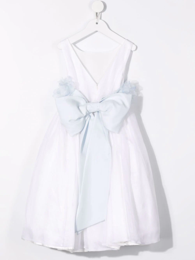 Shop La Stupenderia Tulle-detail Sleeveless Dress In White