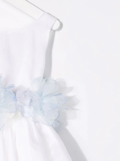 Shop La Stupenderia Tulle-detail Sleeveless Dress In White