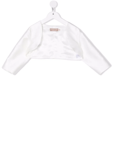 Shop La Stupenderia Cropped Tailored Jacket In White