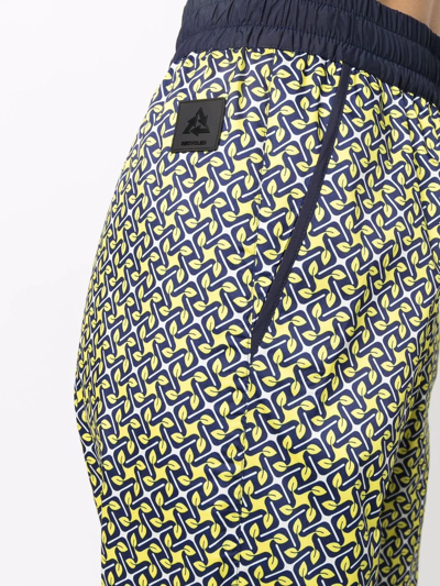Shop Moncler Lemon-print Track Pants In Yellow