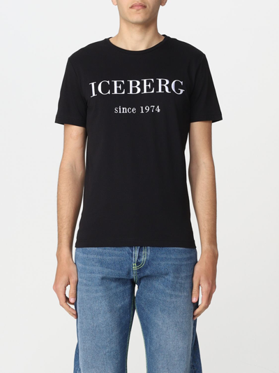 Shop Iceberg T-shirt  Men Color Black