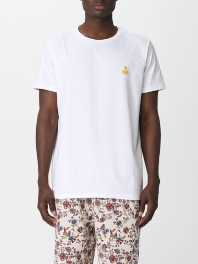 Shop Isabel Marant Cotton Tshirt With Logo In 赭色