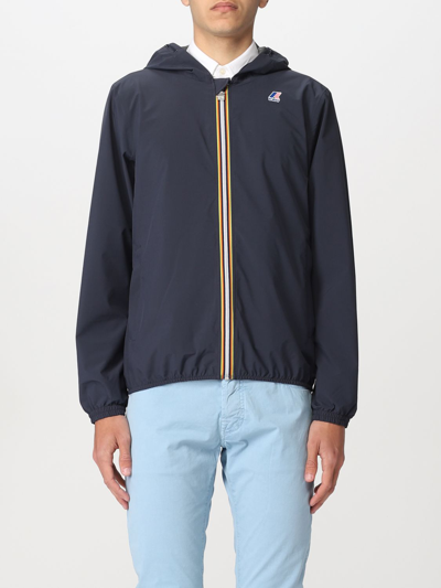 K-way Reversible Stripe-detail Jacket In Navy