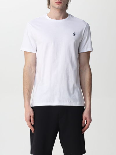 Shop Polo Ralph Lauren Cotton T-shirt With Logo In White