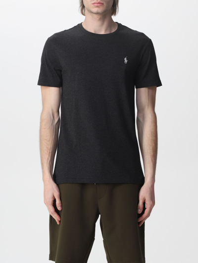 Shop Polo Ralph Lauren Cotton T-shirt With Logo In Black