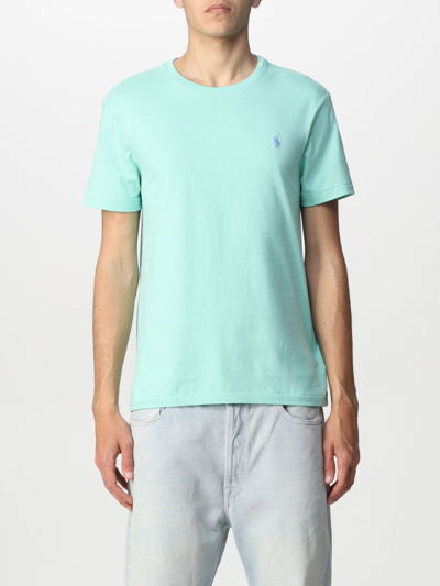 Shop Polo Ralph Lauren Cotton T-shirt With Logo In Forest Green