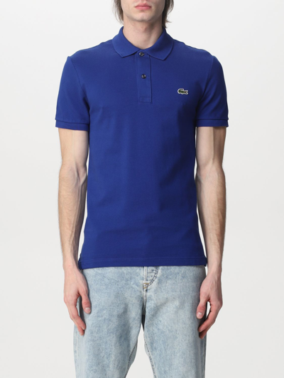 Shop Lacoste Basic Polo Shirt With Logo In Blue