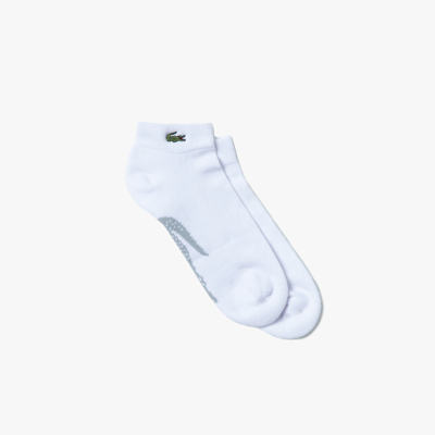 Shop Lacoste Men's Sport Stretch Cotton Low-cut Socks - 12.5 - 15 In White