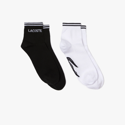 Shop Lacoste Unisex Sport 2-pack Low Cotton Socks - 9 - 12.5 In Black