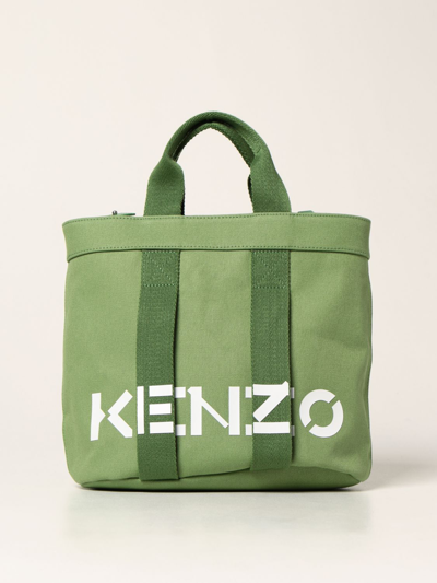 Shop Kenzo Canvas Bag In Green