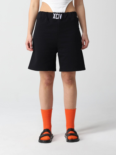 Shop Gcds Cotton Shorts In Black