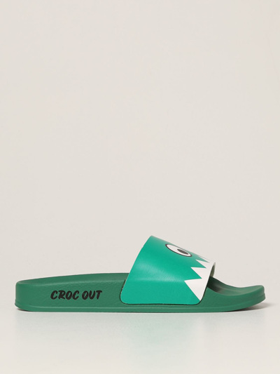 Shop Stella Mccartney Slide Sandals In Green
