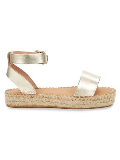 Soludos Women s Cadiz Metallic Leather Platform Sandals In