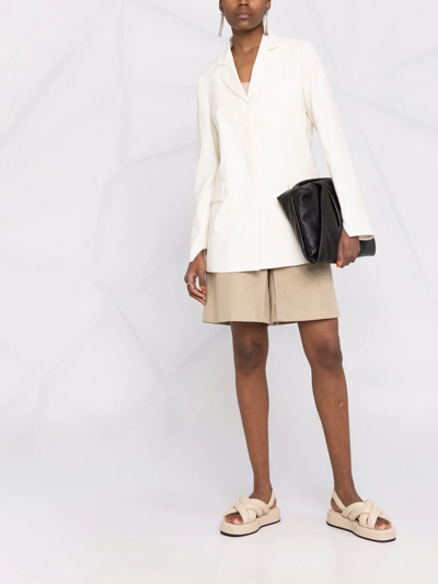 Shop Ambush Tailored Single-breasted Blazer In Neutrals