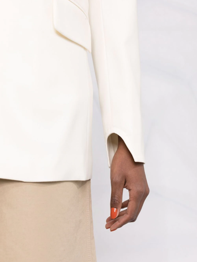 Shop Ambush Tailored Single-breasted Blazer In Neutrals