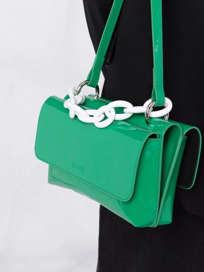 Shop Msgm Twin Double Tote Bag In Grün