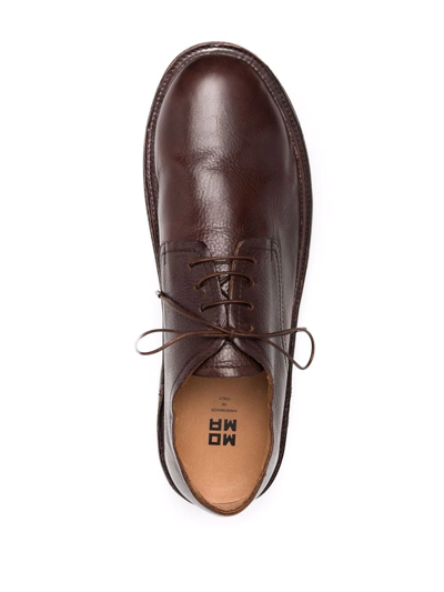 Shop Moma Lace-up Leather Shoes In Braun