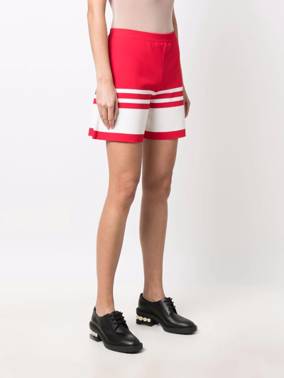 Shop Boutique Moschino Sailor Mood Shorts In Rot