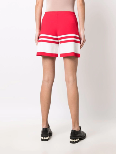 Shop Boutique Moschino Sailor Mood Shorts In Rot