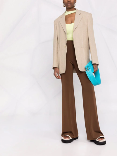 Jacquemus La Veste Sauge Virgin Wool Blazer In Nude