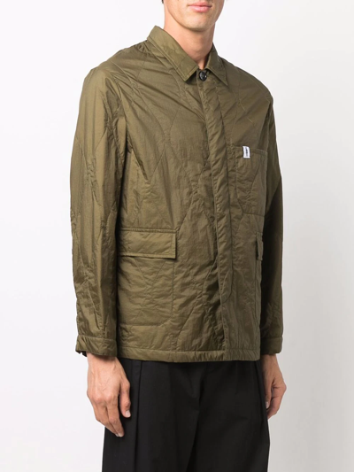 Shop Mackintosh Chore Quilted Jacket In Green