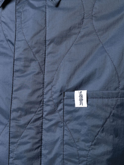 Shop Mackintosh Chore Quilted Jacket In Blue
