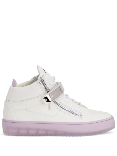 Shop Giuseppe Zanotti Coby High-top Sneakers In White