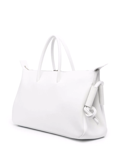 Shop Marsèll Sacchina Leather Tote Bag In White