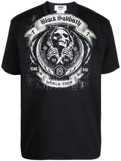 Shop Junya Watanabe Skull-print T-shirt In Black