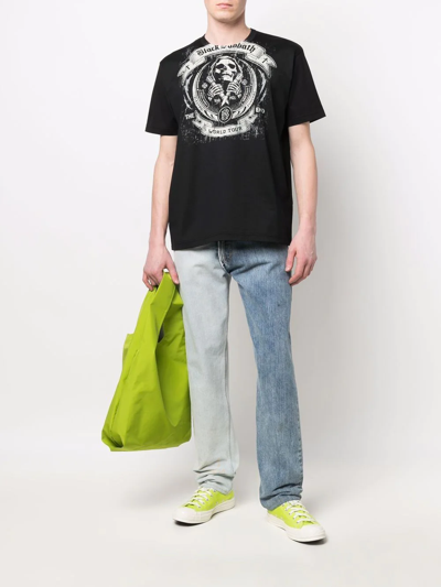 Shop Junya Watanabe Skull-print T-shirt In Black