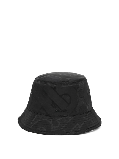Shop Burberry Monogram Printed Bucket Hat In Black