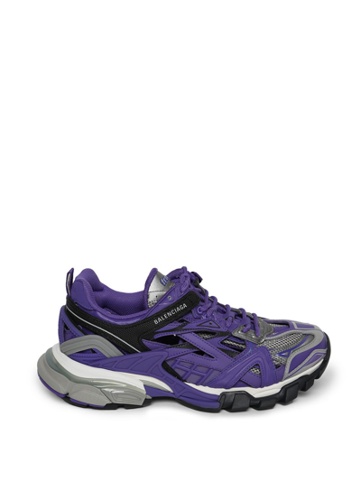 Shop Balenciaga Track.2 Open Sneaker Purple Grey And Black