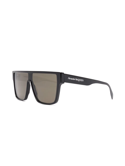 Alexander Mcqueen Square-frame Sunglasses In Schwarz