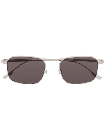 Shop Montblanc Rectangle-frame Sunglasses In Silber