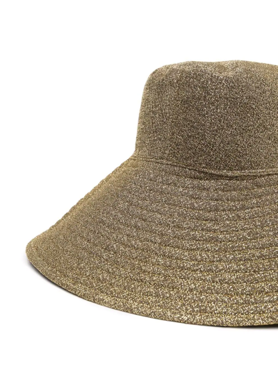 Shop Oseree Safari Reversible Hat In Gold