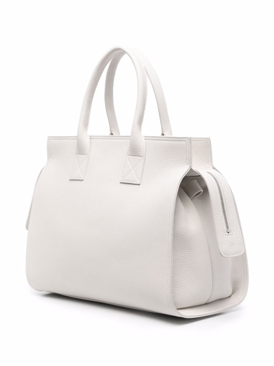 Shop Marsèll Medium Leather Tote Bag In Nude