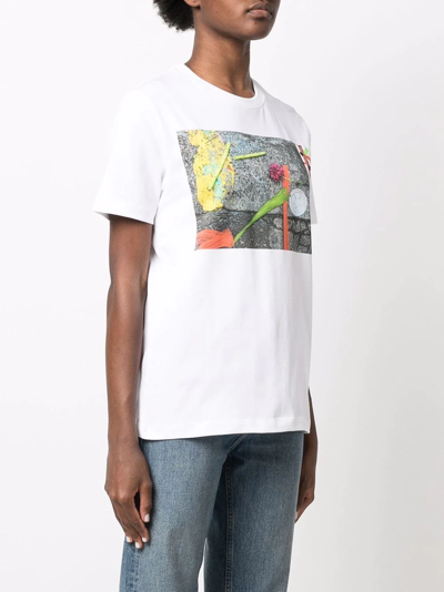 Kenzo T-shirt Seasonal Graphic Loose Blanc In Weiss