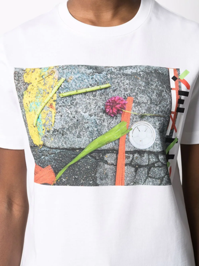 Kenzo T-shirt Seasonal Graphic Loose Blanc In Weiss