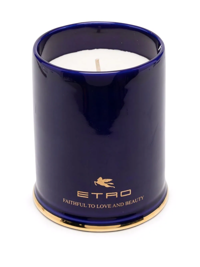Shop Etro Home Ceramic Single-wick Candle (300g) In Blue