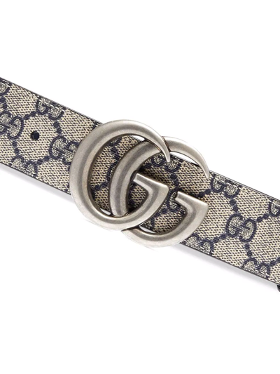 Shop Gucci Gg Marmont Reversible Belt In Blau