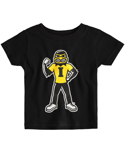 TWO FEET AHEAD INFANT UNISEX BLACK IOWA HAWKEYES BIG LOGO T-SHIRT 