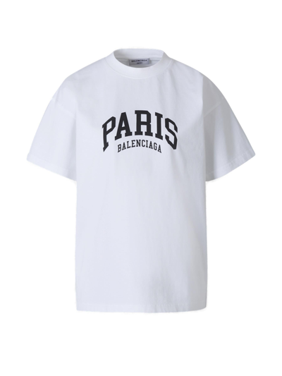 Shop Balenciaga Cities Paris T In White