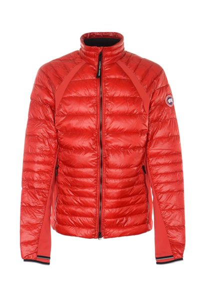 Shop Canada Goose Hybridge Padded Down Jacket In Red
