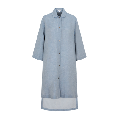 Shop Loewe Tunic Shirt Dress In Blue