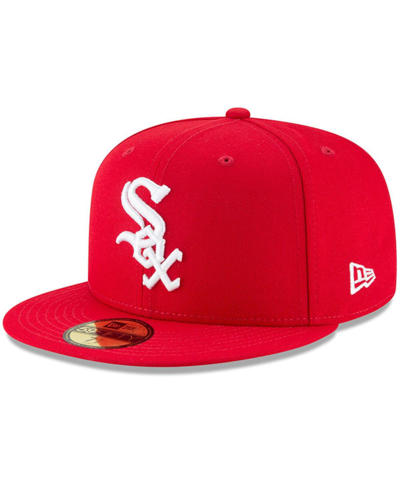 Shop New Era Men's  Red Chicago White Sox Fashion Color Basic 59fifty Fitted Hat