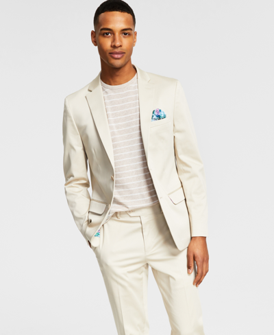 Shop Bar Iii Men's Slim-fit Cotton Stretch Solid Suit Jacket, Created For Macy's In Tan