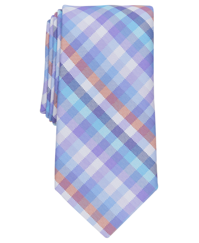Shop Club Room Men's Classic Check Tie, Created For Macy's In Purple