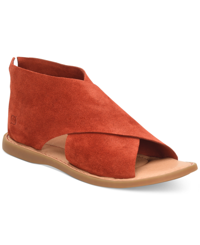 Shop Born Women's Iwa Comfort Sandals Women's Shoes In Red Suede
